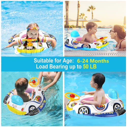 Bouée de natation pour enfant en forme de voiture avec volant Bouée de natation pour enfant en forme de voiture avec volant